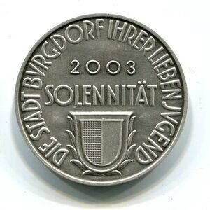 2003 Switzerland Stadt Burgdorf Solennitat Medal (b652-5)